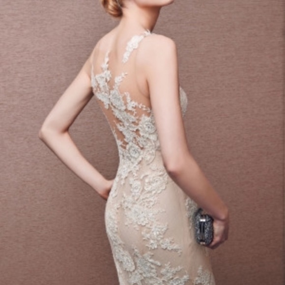 Pronovias it’s my party lace gown wedding dress beige - Picture 2 of 8